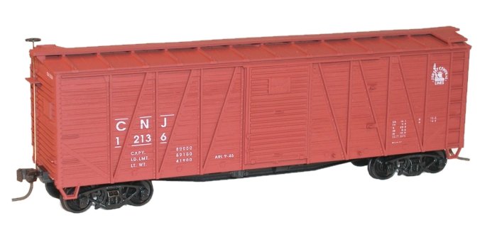 Accurail HO #4198 Data Mineral Red 40' O.B. Wood Box Car Kit Form 