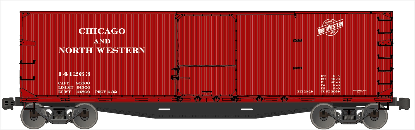 Accurail 4600 Series 40' Wood Double Sheath Boxcars